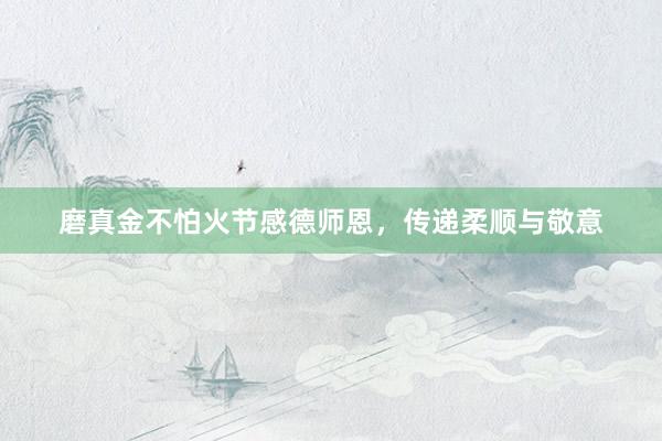 磨真金不怕火节感德师恩，传递柔顺与敬意