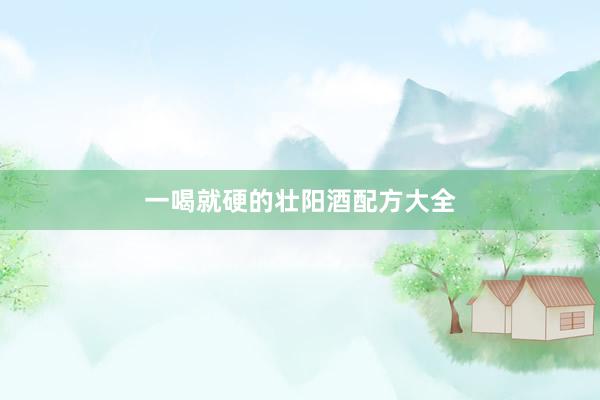 一喝就硬的壮阳酒配方大全